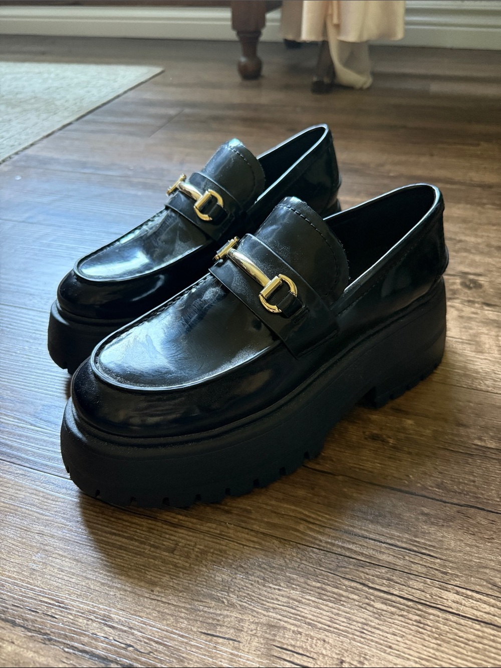 Madden Girl Chunky Privy  Leather Platform Loafers